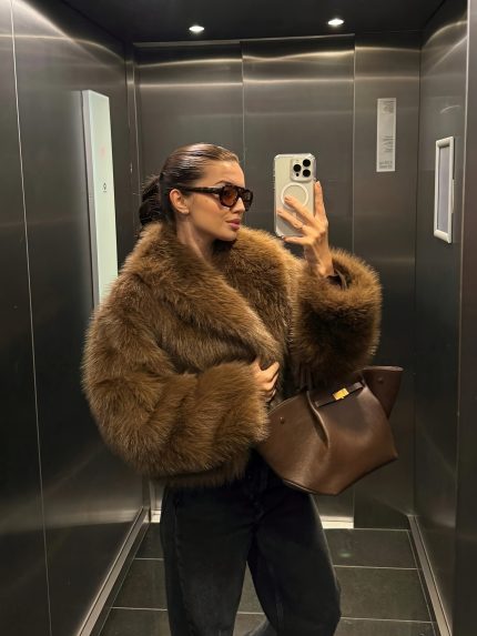 Women'S Thick Fox-like Fur Coat - Elegant Winter Jacket with Button Front Closure, Non-Stretchy Luxury Outerwear for Cold Weather, Chic Coat for Everyday & Formal Events (INDEFEIR), Winter Jacket, Formal Event Attire, Plush Texture, Durable Construction, Fashionconscious Women, Highquality Fabric, Fashion Women